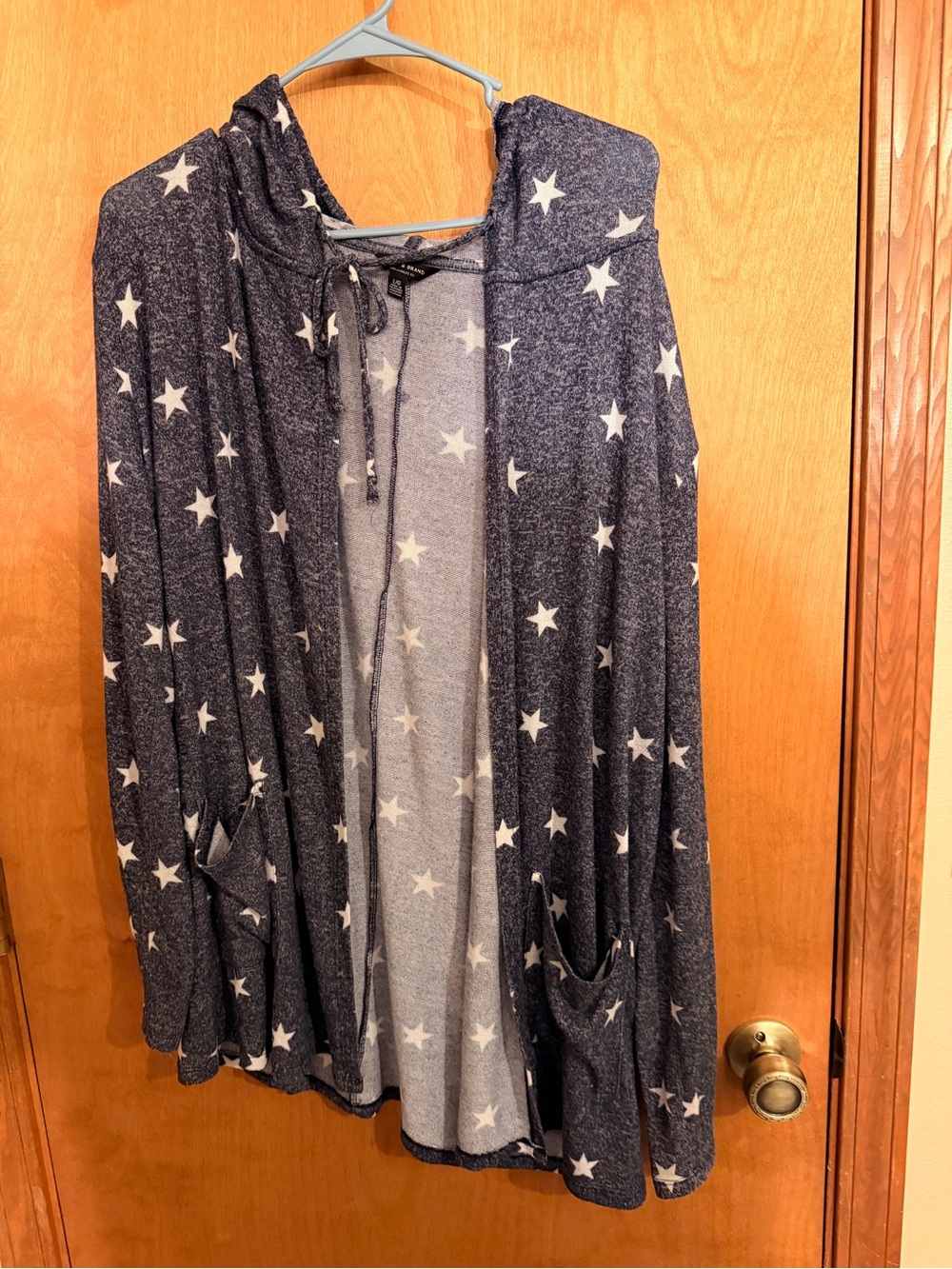 Lucky Brand Navy Knit Cardigan With Hood and Pockets